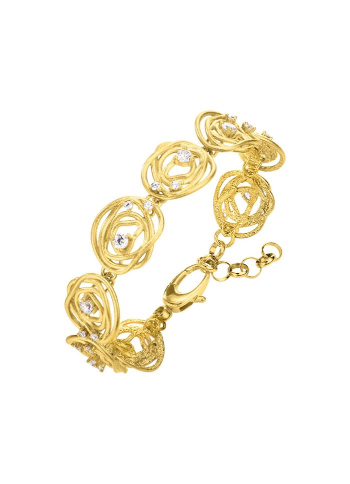 Matte armband met zirkonia 