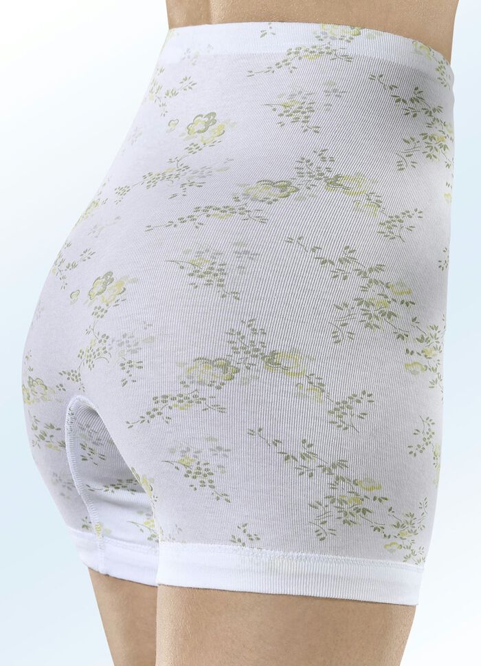 Pak van vijf slipjes met bloemmotief 