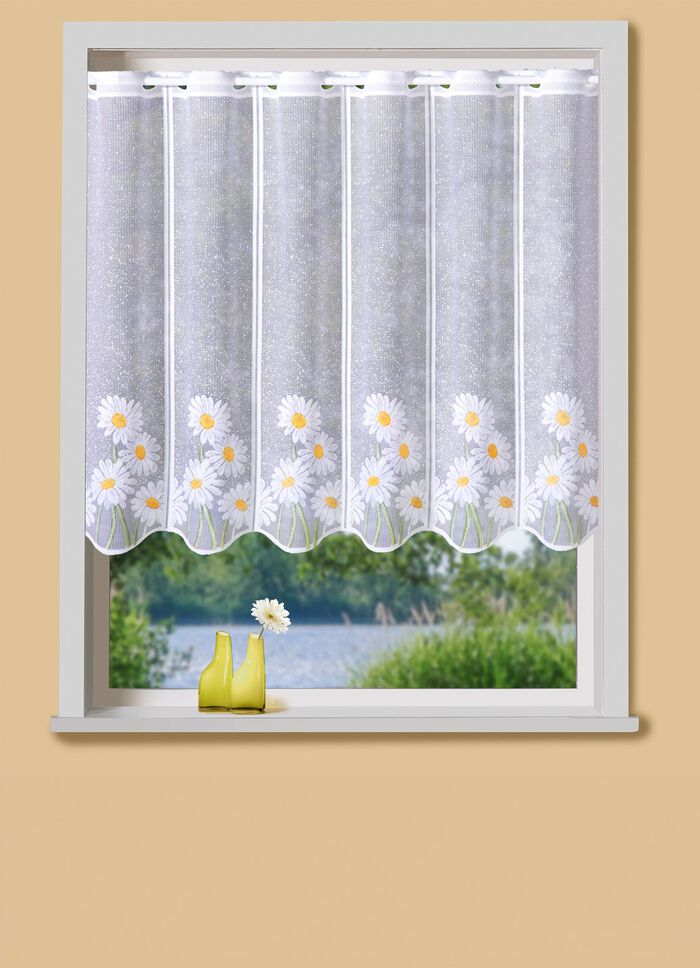 Korte jaloezie&euml;n met stangdoorvoer en gebogen uiteinde 