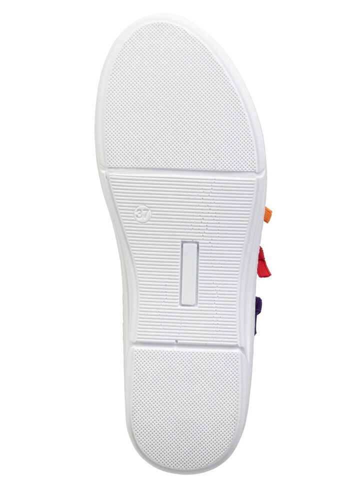 Andrea Conti pantoffels met kleurrijke, decoratieve elastische banden WIT