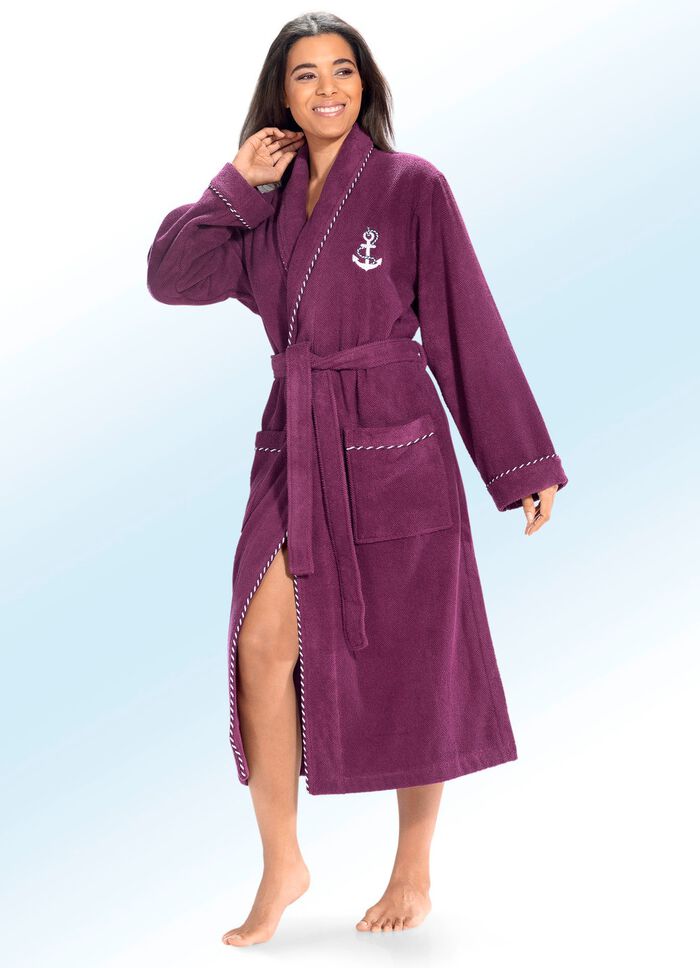 Badjas met anker-borduursel BESSEN
