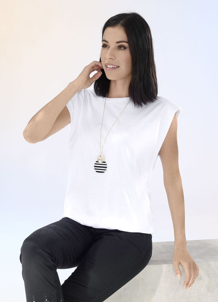 Modieus overhemd met vulling in 2 kleuren WIT