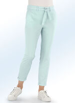 Broek in trendy chinovorm JADEGROEN