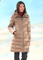 Korte donsjas met ritssluiting 