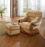 Italiaans gestoffeerd meubilair met echt lederen bekleding 