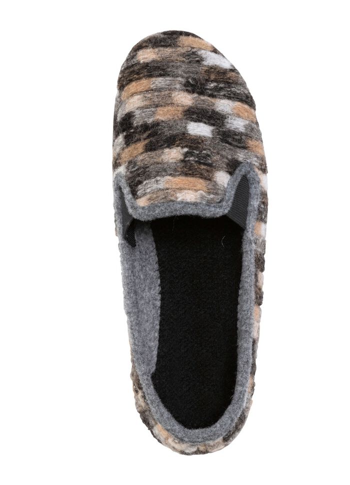 Slippers gemaakt van textielmateriaal met een patroon 