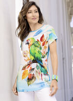 shirt met overlappende schouders 