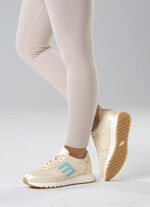 ELENA EDEN sneakers van glanzend nappaleer CHAMPAGNE