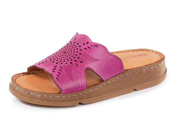 Gemini muiltjes van nappaleer met perforatie ROZE