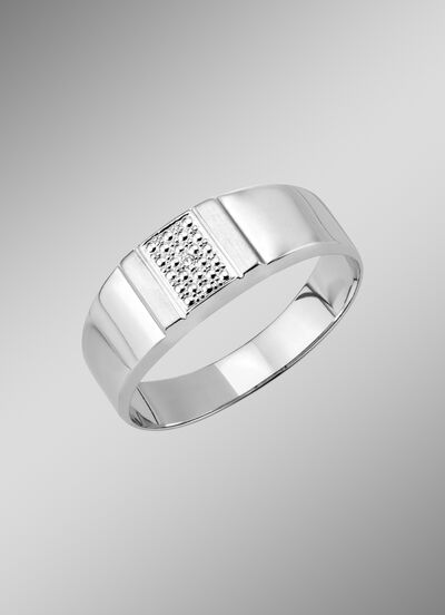Edele herenring met diamant 
