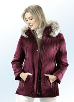 Jas met rits onder de drukknoop BORDEAUXROOD