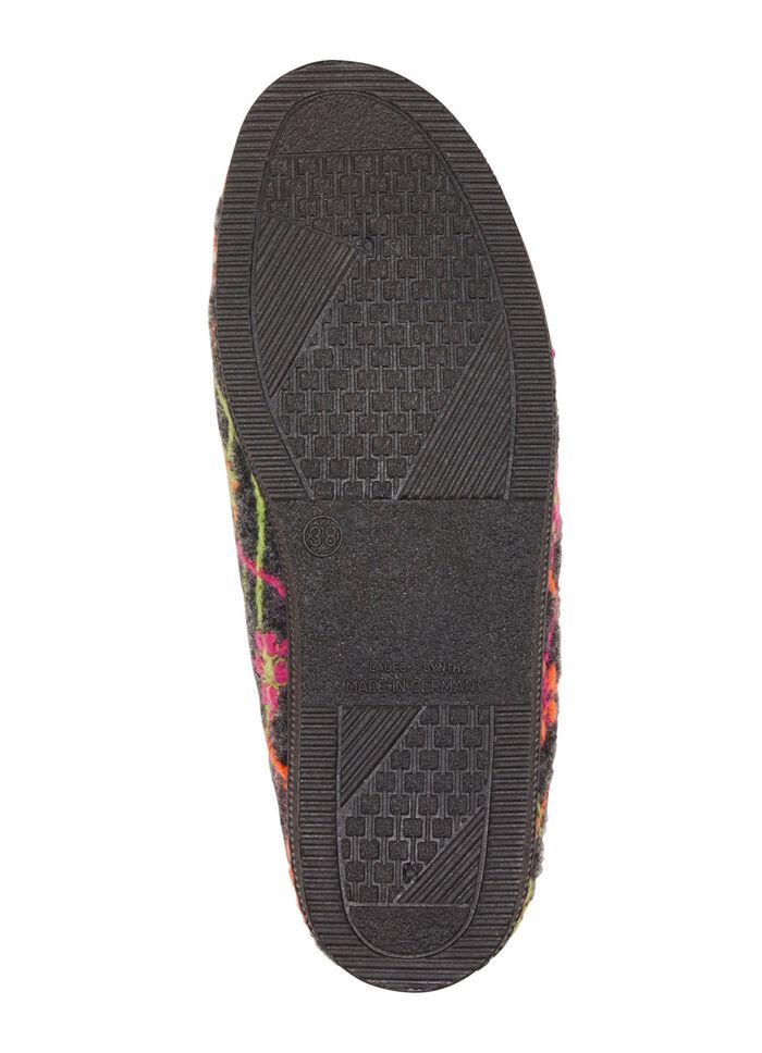 Klittenbandpantoffels met kleurrijk bloemenborduurwerk 