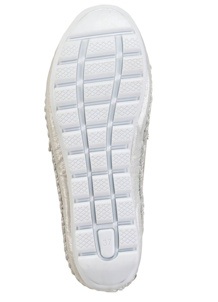 Gemini mocassinpantoffels van zacht, glanzend reli&euml;f nappaleer 