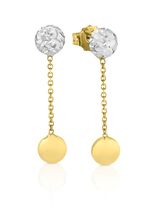 Charmante oorknopjes in tweekleurig 