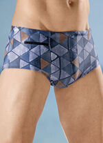 Zwembroek met hoge slipvorm en zakje met ritssluiting 