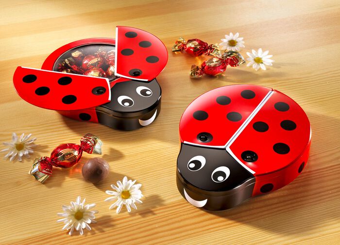 Melkchocoladegeschenkbox 'Lieveheersbeestje' 