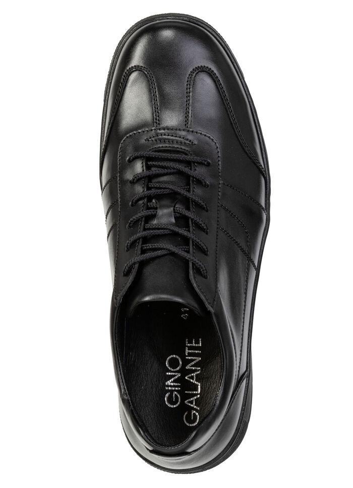 GINO GALANTE, stijlvolle heren veterschoenen met uitneembaar voetbed SCHWARZ