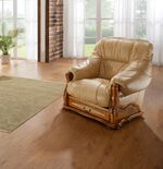 Italiaans gestoffeerd meubilair met echt lederen bekleding 