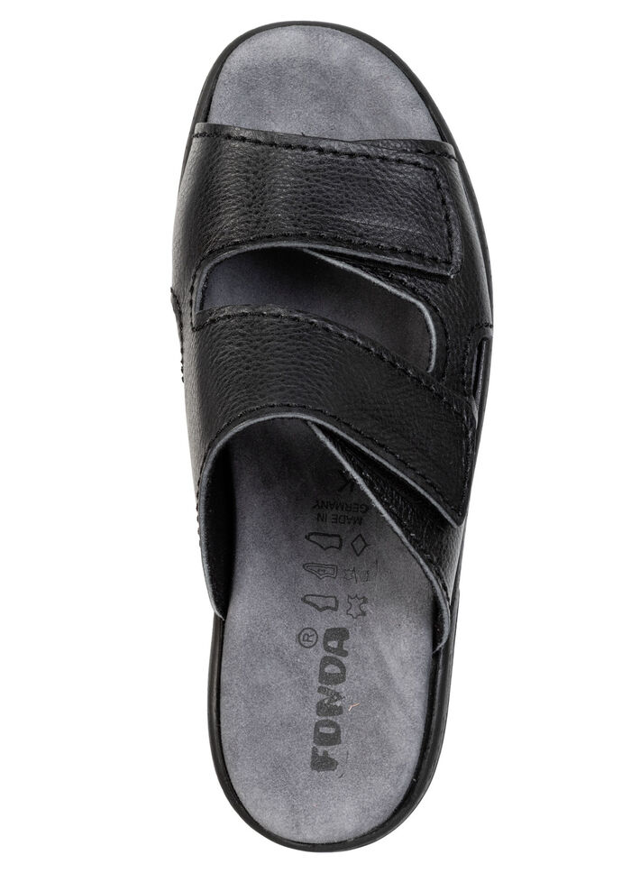 Comfortabele herenmuiltjes, breedte K, met klittenbandsluiting SCHWARZ