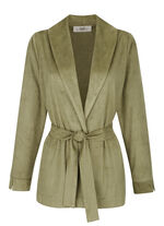 Lange blazer met sjaalkraag 