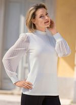 Overhemd met opstaande kraag 