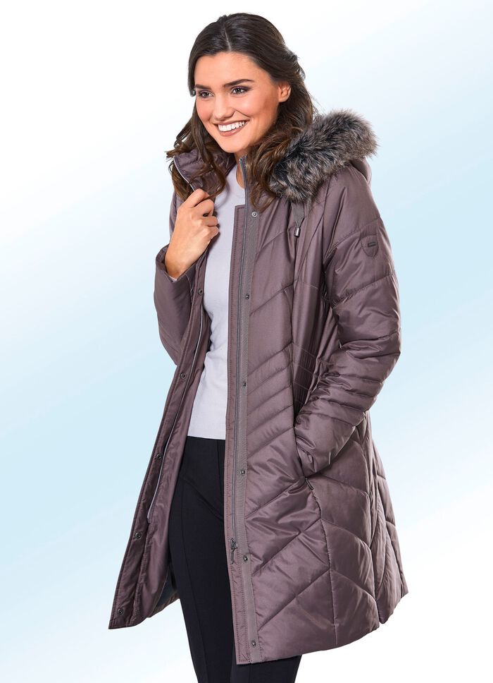 Korte jas met afneembare capuchon ROZENKWARTS