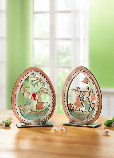 Mooie houten paaseieren 