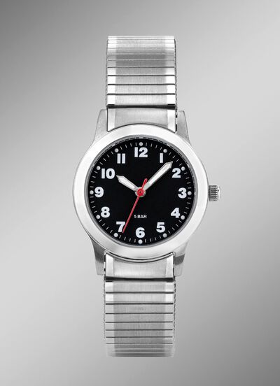 Para-Quartz dameshorloge met roestvrijstalen band 