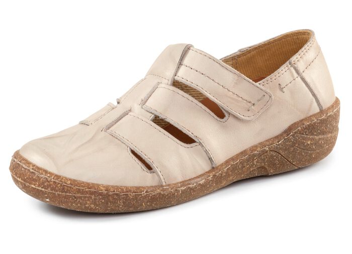 ELENA EDEN pantoffels met een gerimpelde structuur KIEZELSTEEN