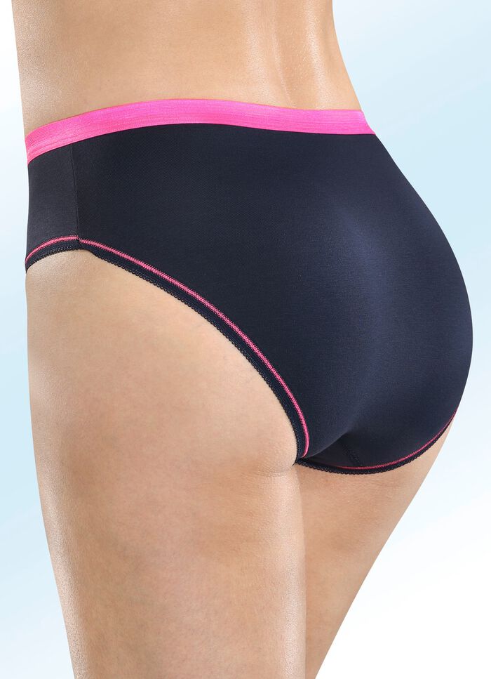 Set van vijf slips met roze elastische tailleband 