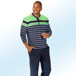 &sbquo;Klima Komfort'-pyjama met knoopsluiting, in het garen geverfd strependessin van Hajo 