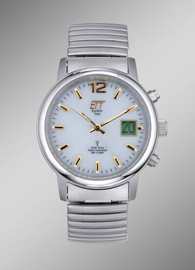 ETT radio solar herenhorloge in titaniumlook 