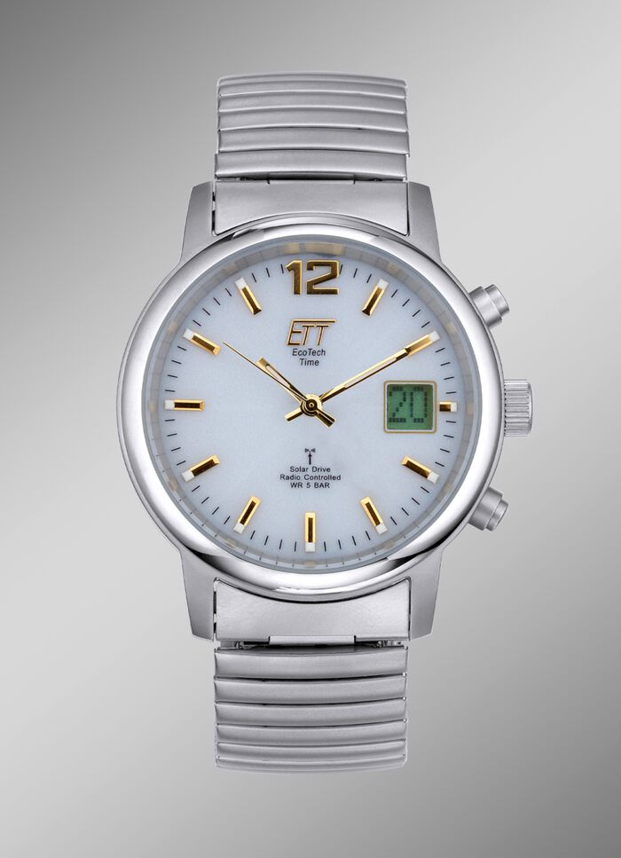 ETT radio solar herenhorloge in titaniumlook 