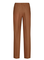 Elegante broek met een opvallende decoratieve hanger COGNAC
