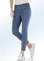 Jeans met een trendy stippendessin JEANSBLAUW