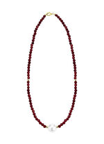 Ketting met parelglans en edelsteenglans 