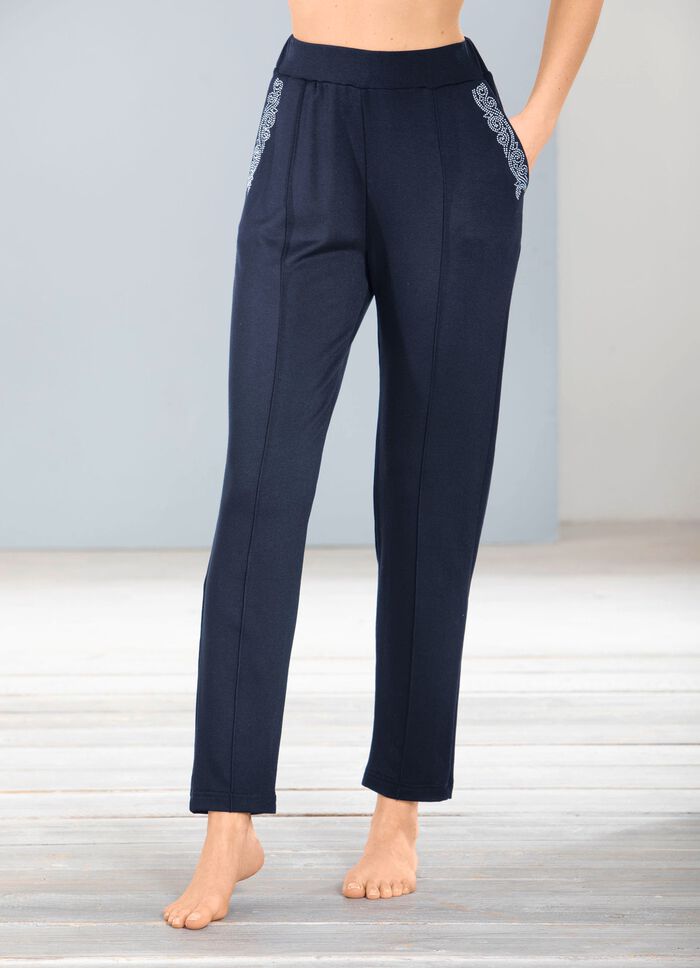 Broek met edelsteenversiering 