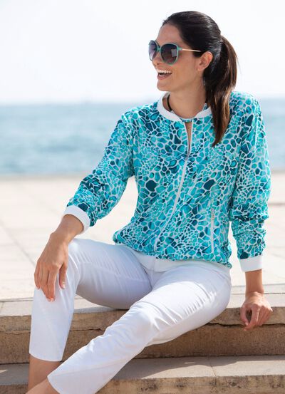 Blousejasje met geribd breisel 