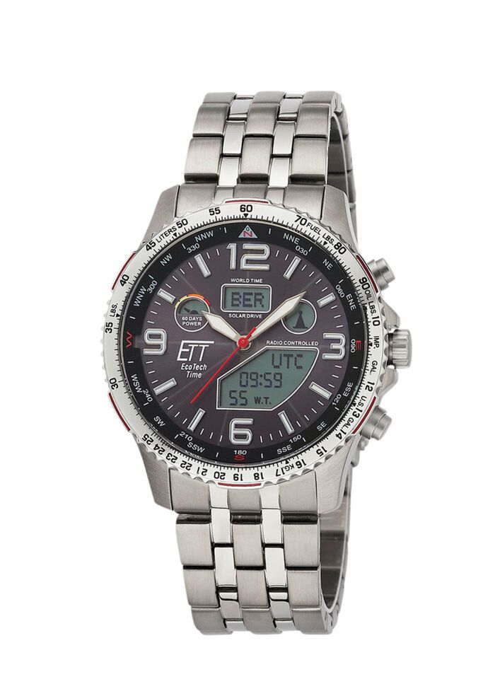 Radiogestuurd herenhorloge op zonne-energie 