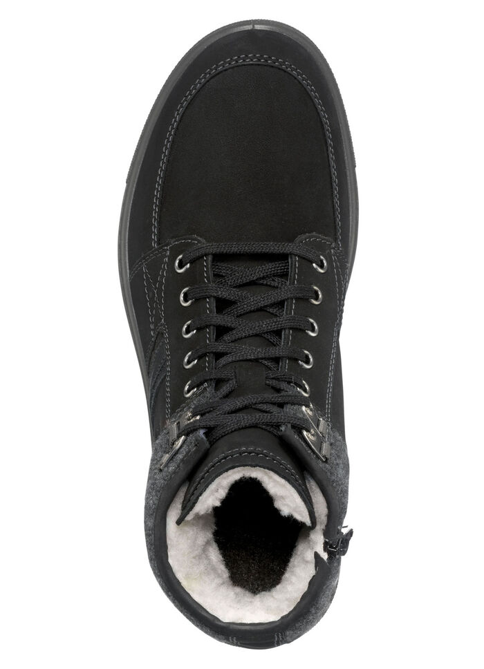 Veterlaars in modern design ZWART