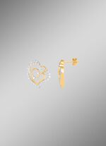 Hartvormige oorbellen met 68 diamanten 