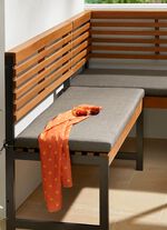 Kussenset voor balkonhoekbank, hout/aluminium 