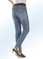 Jeans met trendy galonstrepen JEANSBLAUW