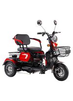 Driewielig elektrisch voertuig in de stijl van een compacte scooter 