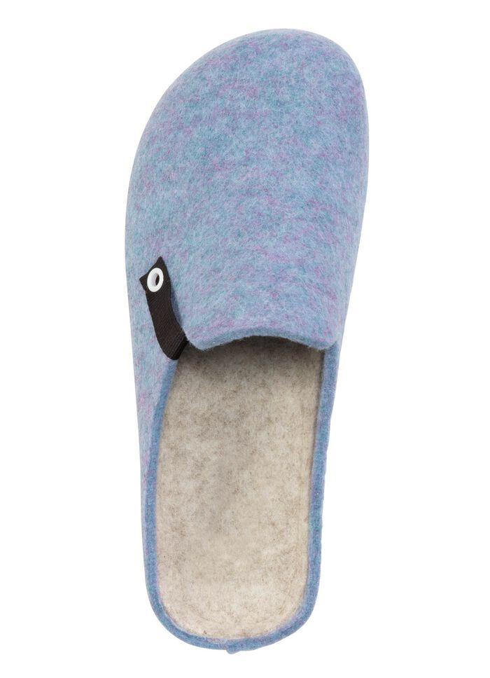 Laurina, trendy damesslippers, wijdte G, van wolvilt 