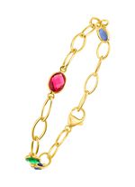 Kleurrijke elegantie: armband met kwarts in verschillende kleuren 