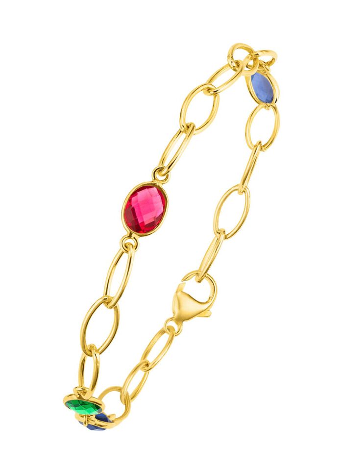 Kleurrijke elegantie: armband met kwarts in verschillende kleuren 