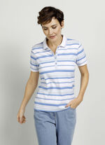 Poloshirt met contrasterende geribbelde manchetten 