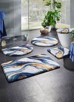 Badmattenset van zeer zachte kwaliteit BLAUW