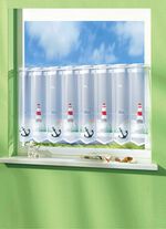 Kort gordijn met doorvoer voor roede 